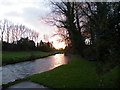 Dunadry River at rear of  Dunadry Hotel