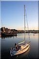 Yacht departing Prince Philip Lock, Ipswich