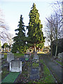 Gravestones, Cemetery, Waterfall Road, London N14