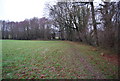 TQ5943 : Footpath along the field boundary by N Chadwick