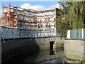 The River Ravensbourne and building site