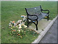 Poignant tributes by the new seat on Portchester foreshore