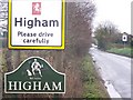 Higham Village Sign