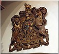 TQ3381 : St Katharine Cree, Leadenhall Street, London EC3 - Royal Arms by John Salmon