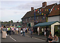 Laxfield main street during medieval event