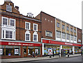 TQ3296 : Britannia Building Society and Woolworths, London Road, Enfield by Christine Matthews
