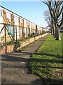 Path between flats in Kingsley Road and Bransbury Park