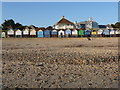 Christchurch: beach huts at Friars Cliff