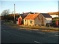 Telephone box and the old Post Office, Struan