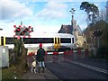 Train crosses Station Road, Aylesford