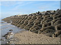 Sea defence at the north east end of Mockbeggar Wharf