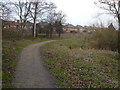 Attenborough Nature Reserve Path as it approaches the railway