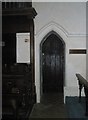Door to the vestry at All Saints, Upper Farringdon