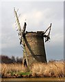 TG4423 : The derelict Brograve drainage mill by Evelyn Simak