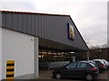 The front of Lidl taken from the Lidl car park