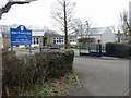 Entrance to Minety primary school on Sawyers Hill