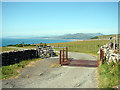 A cattle grid with a view over Barmouth Bay