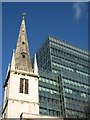 TQ3380 : The tower of St. Margaret Pattens, Eastcheap, EC3 (2) by Mike Quinn