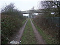 Track running below the A46