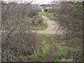 Path leading to Toton from the bank