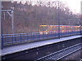 Metro to South Hylton approaching Heworth station