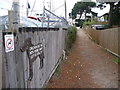 Sandbanks: footpath № 82 to the shore