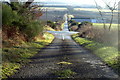 Lindertis Home Farm Road at its junction with Kirriemuir / Blairgowrie Road