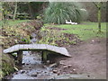 Footbridge across the stream at Hindon Farm