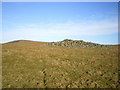 SO3096 : Cairn on the slopes of Corndon by Richard Law