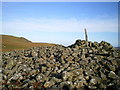 SO3096 : Cairn on the eastern slopes of Corndon by Richard Law