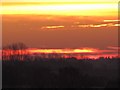 Sunrise viewed from a concrete pad at Anglenook cottages