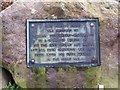 Plaque attached to the base of the cross at Claughton on Brock