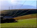 Powerlines near Stancombe Farm