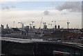 2012 Olympic Park viewed over Stratford Station from the roof of The Stratford Centre (2)