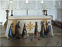 TQ4053 : Altar, St Peter's Church, Limpsfield, Surrey by Christine Matthews