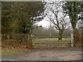 Gate into sports field from Browns Lane