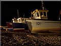 SY2389 : Fishing boats on Beer beach - by night by David Martin