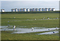 Towards the beach huts