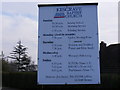 TM2145 : Kesgrave Baptist Church Notice Board by Geographer