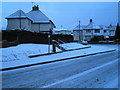 Postbox in a snowy Medina Road