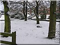 Hospital grounds in the snow, Omagh