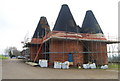 Buston Manor Oast, under repair