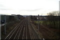 West Coast Main Line, looking South from Cromwell Avenue at Winwick Quay