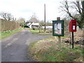 Bransbury: postbox № SO21 208 and noticeboard