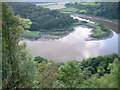 Aerial view of River Wye from Woodcroft