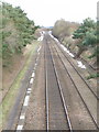 Grateley: the railway approaching the station