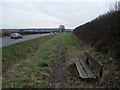 Footpath along the A60 to Cuckney