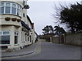 looking up Shore Road from the Hamble estuary