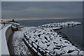 Saltcoats - new sea wall & rock breakwater