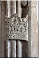 St Mary, Gressenhall, Norfolk - Doorway detail of a crown
